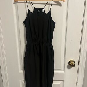 H&M Black Spaghetti Strap Midi Dress